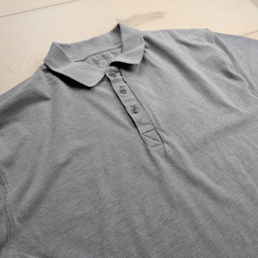 SCOTTeVEST Polo Shirt Mens Small Gray TEC‎ Hidden Zip Pockets Bamboo Stretch